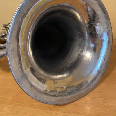 Tuba "Es" Soviet 3 Valves Brass Pipe Wind Instrument Horn USSR w/ Mouthpiece Vintage and Rare image 6