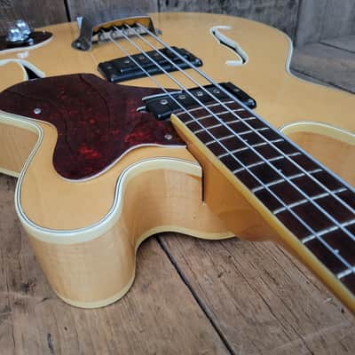 Mosrite Celebrity Hollowbody 4 String Bass 1968 - Natural Blonde image 9