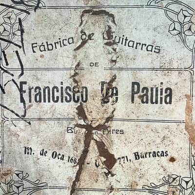 Francisco de Paula labelled Guitar Joaquin Bargas 1910 - French Polish image 1
