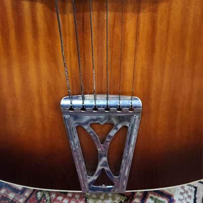 Harmony Alden H1213 Tiger Burst Birch Archtop 1950s USA image 15