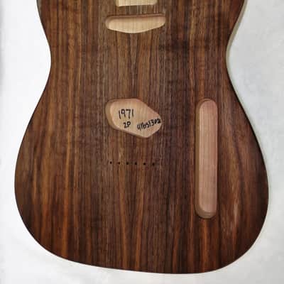 Cherry Wood \ Black Walnut Top Telecaster Tele Body 4lb 13oz 1971 image 1
