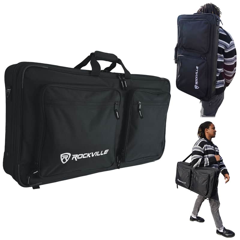 Rockville DC27 Padded DJ Bag Backpack Fits Akai Professional MPK249 image 1