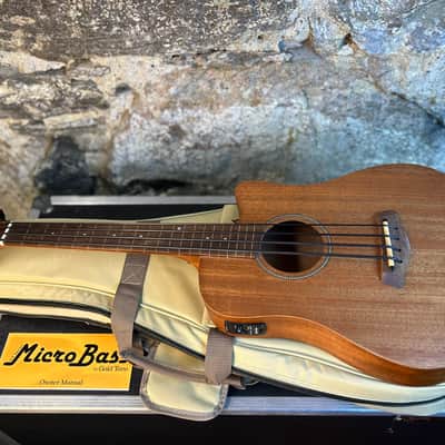 Gold Tone M-Bass/FL Micro 23" Scale Fretless Acoustic/Electric Bass Natural image 10