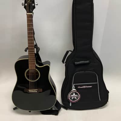 Takamine G Series EG531SC Acoustic Electric Guitar Black Road Runner Gig Bag image 1