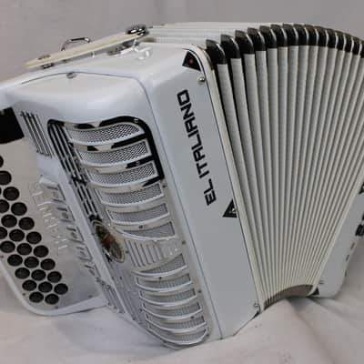 NEW White Hohner Anacleto El Italiano III S Diatonic Accordion FBbEb Fa image 1