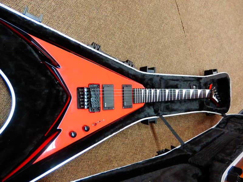 Jackson Pro Series Signature Phil Demmel Demmelition King V 2010s Red with Black Bevels image 1