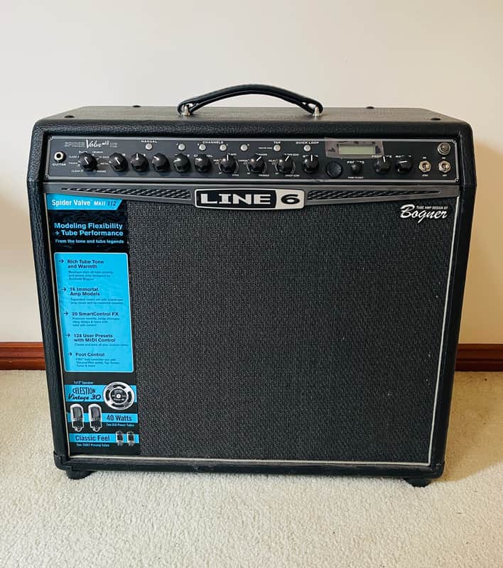 Line 6 Spider Valve 112 MkII 40-Watt 1x12" Digital Modeling Guitar Combo 2009 - 2012 - Black image 1