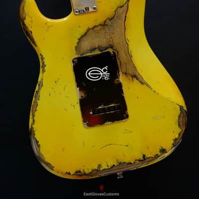 Fender Stratocaster HSS TV Yellow Heavy Aged Relic image 12