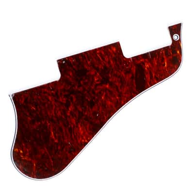 4 Ply Jazz Archtop Guitar Pickguard Fits ES 335 Short Version, Red Tortoise
