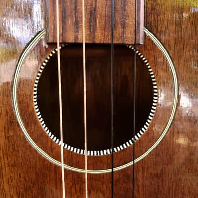 Guyatone-Howard Baritone Ukulele Purfled Trim 1960s Solid Mahogany Video image 11