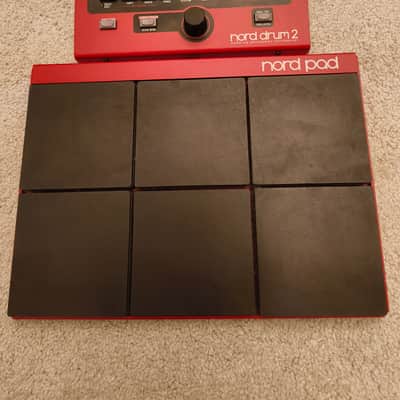 Nord Drum 2 6-Channel Modeling Percussion Synthesizer with Pad Controller 2014 - 2016 - Red with Black Pads image 2