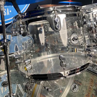 Zak Starkey's The WHO, 2010 Super Bowl Halftime Show, DW-Zildjian Custom Clear Acrylic Complete Drum Set. Authenticated! image 18