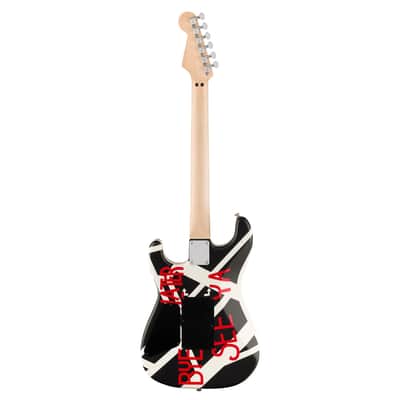 EVH Striped Series Circles - Maple Fingerboard, White and Black image 4