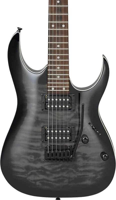 Ibanez GRGA120QATKS Electric Guitar with Quilted Ash Top (Transparent Black) image 1
