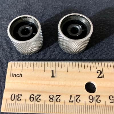 Chrome Push-On Knobs (2) for Guitar Pedals and Amps with narrow 5mm shafts image 4