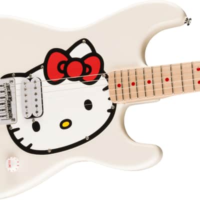 Mint Limited Edition Hello Kitty Stratocaster with Gig Bag, Maple board, White image 6