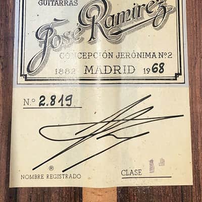 Jose Ramirez 1a 1968 - amazing classical guitar similar to Segovia's - great sound quality - piece of history - check video! image 14