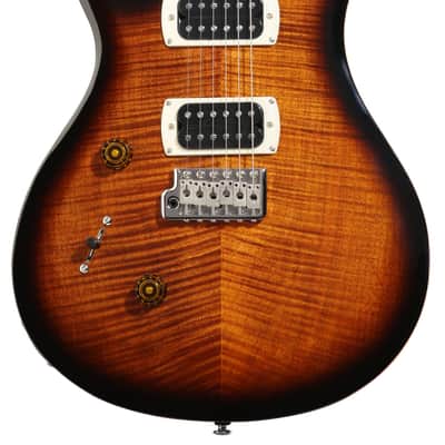 PRS SE Custom 24 Left-handed Electric Guitar - Black Gold Sunburst image 3