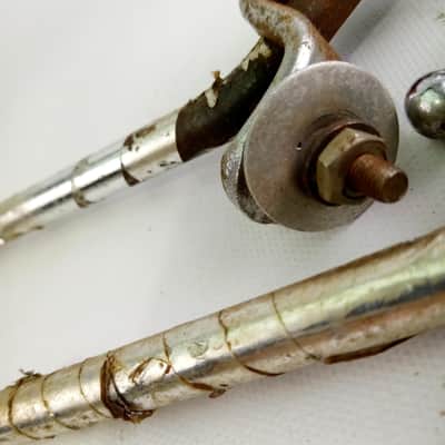 Slingerland Radio King Spur Mounts-2 3/4" + Angled Spurs-11 3/4"Bass Drum Nickel image 4