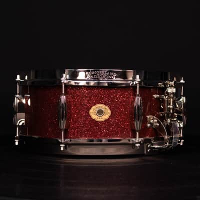 Slingerland 14" x 5.5" Radio King Solid Maple Snare Drum, Maroon Glass FP image 1