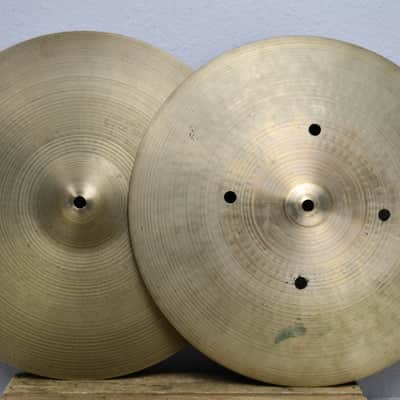 A. Zildjian 15" Hollow Logo Quick Beat Hi-Hat Cymbals (Pair) 1978 - 1982