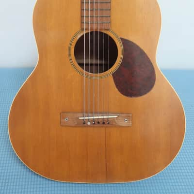 Vintage 1940s Regal Junior Jumbo Flattop Acoustic Guitar Project High Action & Chipped Kluson Tuner Buttons Lots Of Protentional Rare Original Chipboard Case & Case Candy image 6