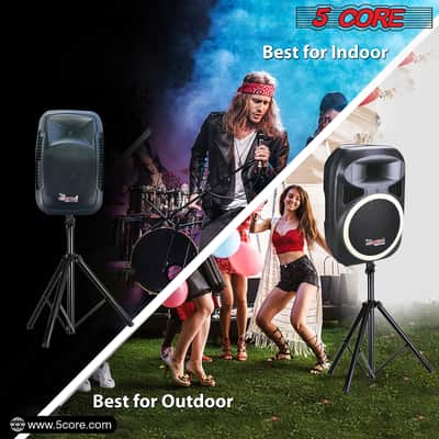 5 Core Speaker Stand Tripod Heavy Duty Adjustable 48" Universal Mount for PA DJ Studio image 9