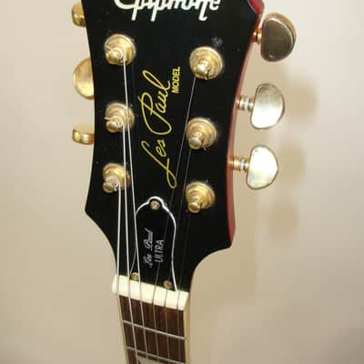 2009 Epiphone Les Paul Ultra Electric Guitar, Rosewood Fingerboard, Gold Hardware, Cherry Sunburst w/ Case image 12