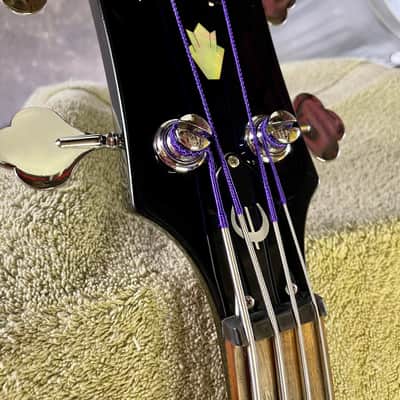 Epiphone EB-0 short scale bass guitar in black/ebony image 8