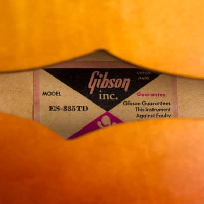 Gibson ES-335TD Semi-Hollow Body Electric Guitar (1972), ser. #745798, original black hard shell case. image 13