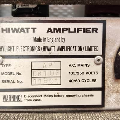 Hiwatt Custom 100 DR103 + SE4122 (4x12) Speaker Cabinet 1977 - Black image 5
