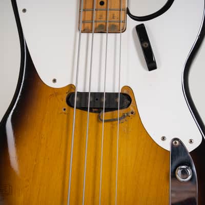 1957 Fender Precision Bass with Maple Fretboard Sunburst image 11
