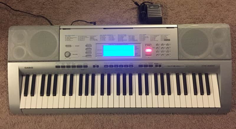 Casio CTK 4000 Keyboard with sustain pedal | Reverb