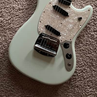 Fender American Performer Mustang - Satin Sonic Blue, Musikraft Neck Upgrade image 1