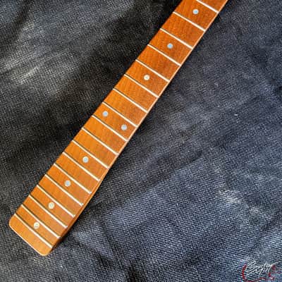 Guitar Mill T-Style Replacement Neck / 1 pc. Roasted Maple / MOP Dots / Classic C / Gloss / Med Relic (#GIN-3906) image 4