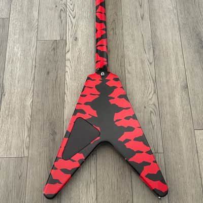 Hamer Vector Flying V 1985 - Red and Black Zulu Bengal Tiger Finish Electric GUI image 9