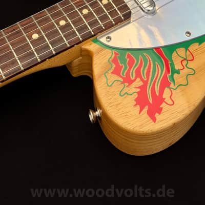 Fender Artist Series Jimmy Page Telecaster with Rosewood Fretboard 2019 - Natural with Dragon Graphic image 4