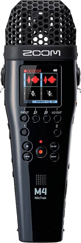 Zoom M4 MicTrak with 32-Bit Float, 4-Tracks, 2 XLR/TRS inputs, X/Y Mic Capsule, Timecode, Normalization, On-Board Monitoring, Battery Powered, Audio Interface, For Musicians, Podcasters, Videographers image 1