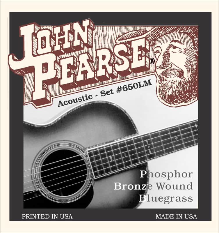 Immagine John Pearse 650LM Phosphor Bronze Acoustic Guitar Strings - Bluegrass Gauge (.012-.056) - 1
