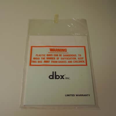 DBX 263X De-Esser Manual with Extra’s ~ Rare!!! image 2