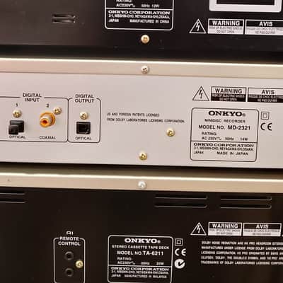 Immagine Onkyo A-9211 Rare Vintage MINT Cassette Deck Component Set Serviced Warranty - 17