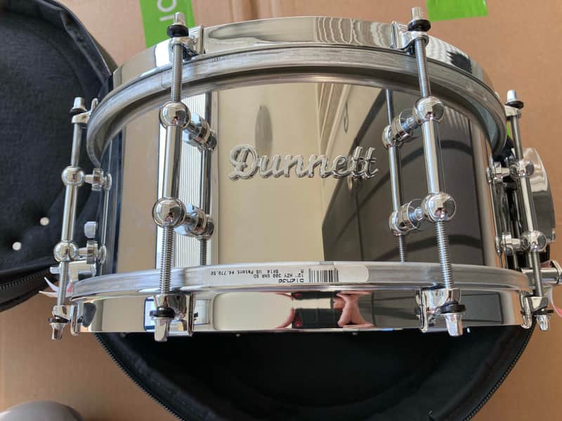 Dunnett Classic Stainless Steel Soprano Snare Drum 5.5in x 12in "Tita"+Beato Bag image 1