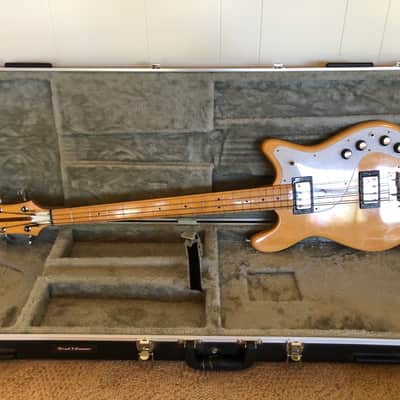 1970 Epiphone ET-288N Neck-thru MIJ Bass with Hardshell Case EXC+ Condition image 3