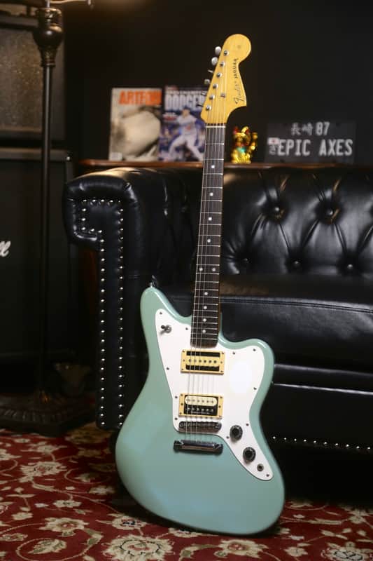 1999-2002 Fender Japan Offset Hybrid w/ JG66 Jaguar Neck / HH / Tune-O-Matic - Sonic Blue image 1