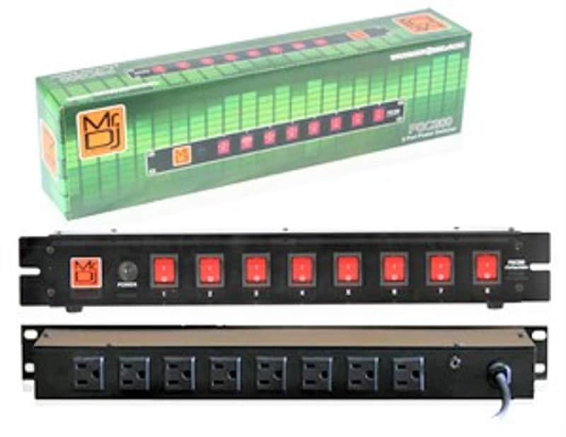MR DJ PSC200 Rack Mountable 8 Port Power Switcher Surge Protectors image 1