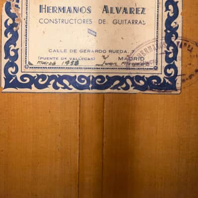 Hermanos Alvarez & Modesto Borreguero Guitar - 1A 1958 image 9