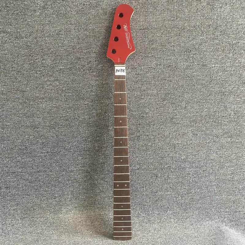 Red 4 String Jazz Bass Style Maple Neck, 20 Frets Rosewood Fingerboard image 1