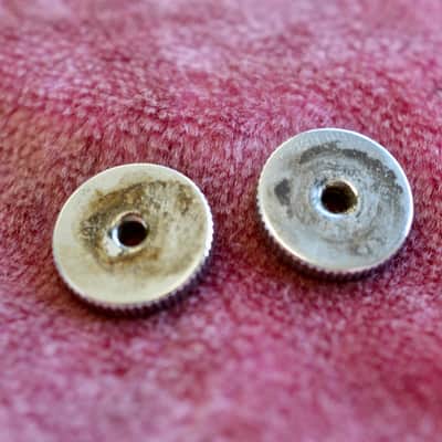 Vintage 1960's 1970's Gibson ABR-1 Bridge Thumbwheels - Chrome Finish - Les Paul Goldtop ES-335 image 4