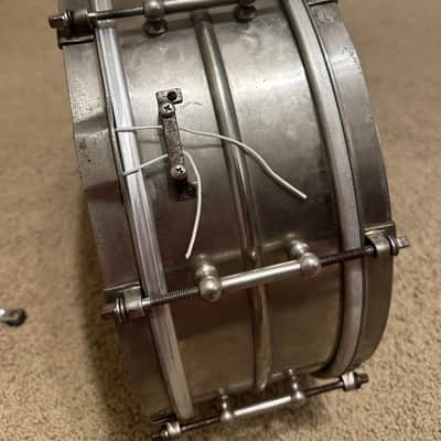 Ludwig&Ludwig Pioneer 8-Lug Nickel Over Brass Snare Drum 1930’s-1940’s image 4