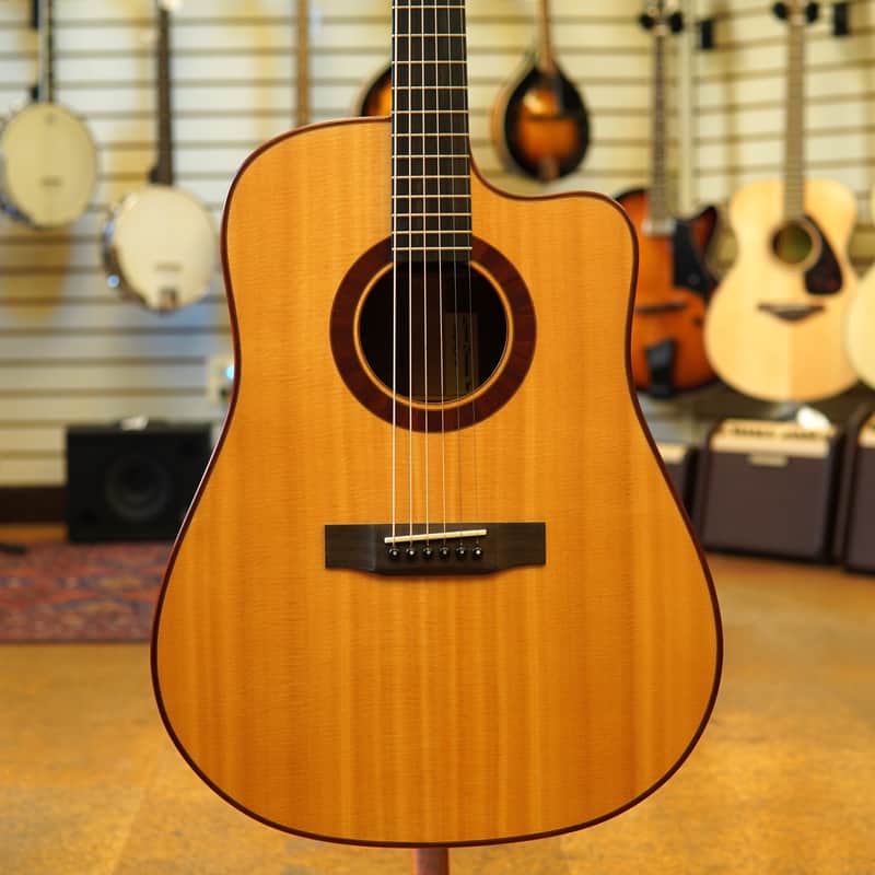 James Claseman (Savage, MN) Handcrafted Lutz Spruce/Curly Walnut Cutaway Dreadnought Acoustic Guitar #7 2023 w/Padded Gig Bag image 1